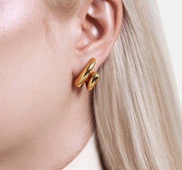 Drop Wrap Earrings - gold