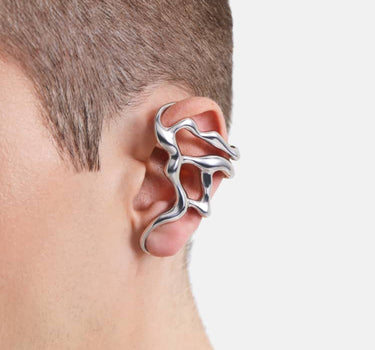 full ear liquid earcuff in silver