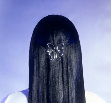 Silver Butterfly Hair Clip