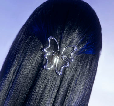 Silver Butterfly Hair Clip