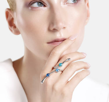 Anillo largo Casa Batlló en plata