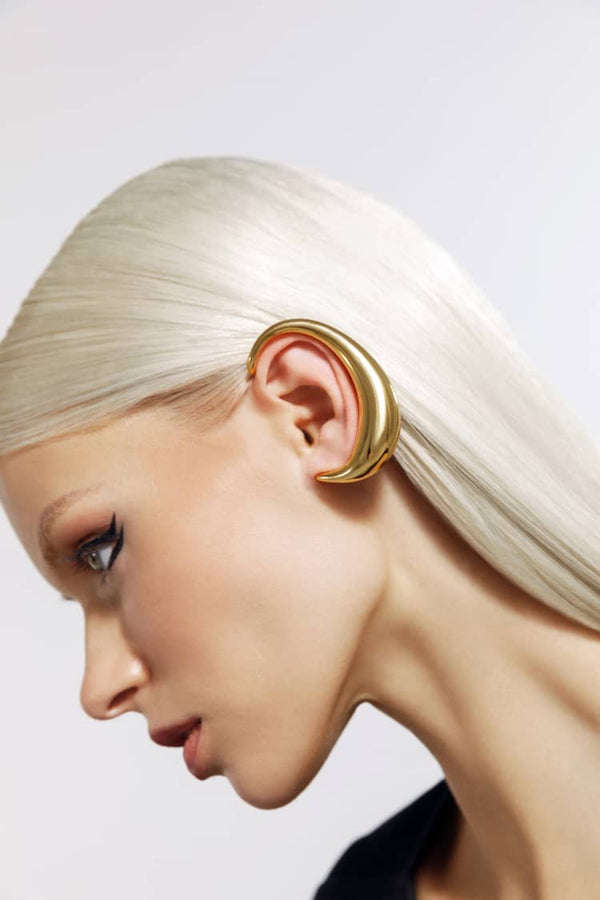 full ear earring in gold