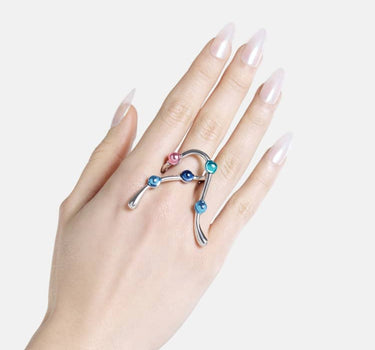 Casa Batlló asymmetric ring in silver