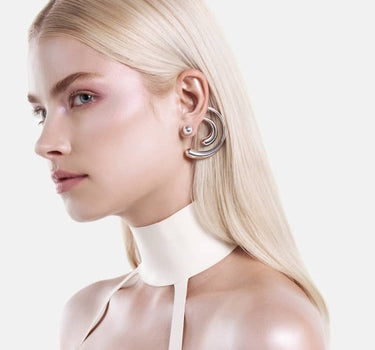 Spiral Drop Earrings - silver