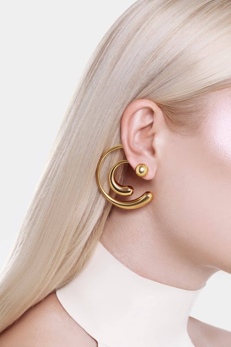 Spiral Drop Earrings - gold