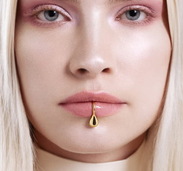 Drop Fake Lip Cuff - gold