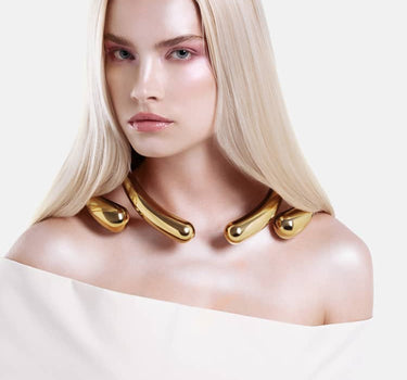 Drops huge Necklace - gold