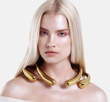 Drops huge Necklace - gold