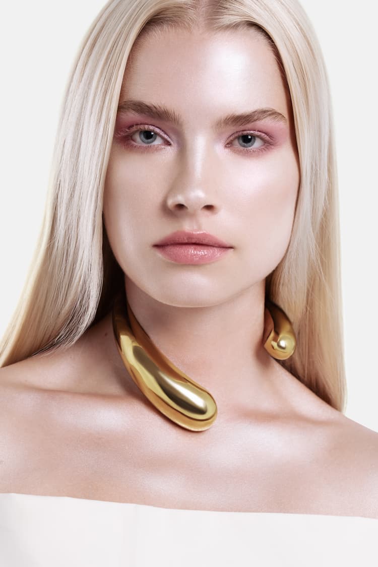 Drops Asymmetrical Necklace - gold