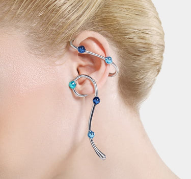 Casa Batlló dangle earcuff in silver