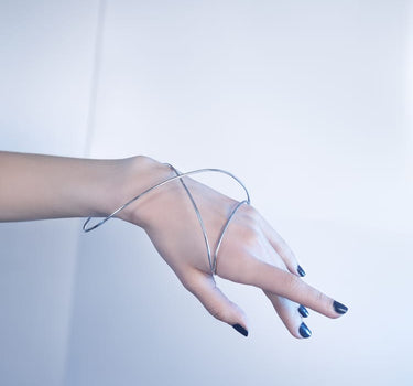 Silver Spiral Statement Bracelet