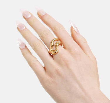 freeform gold ring
