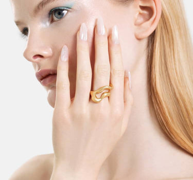 freeform gold ring