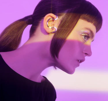 Ear cuff de serpiente de plata