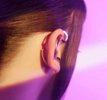 Ear cuff de serpiente de plata