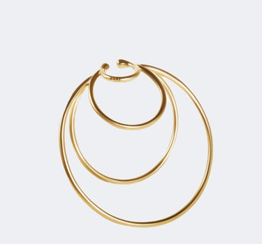 Gold Coils Hoop Ear Cuff