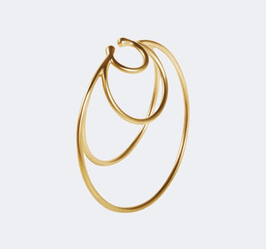 Gold Coils Hoop Ear Cuff