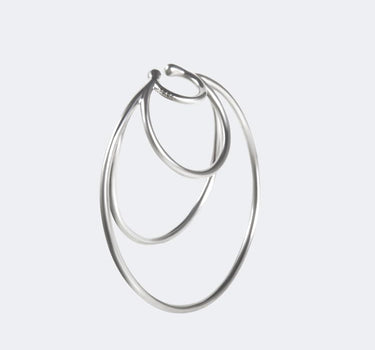 Silver Coils Hoop Ear Cuff