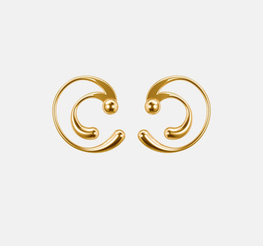 Spiral Drop Earrings - gold