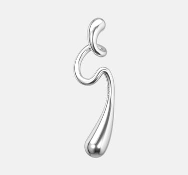 Drop Wrap Ear Cuff - silver