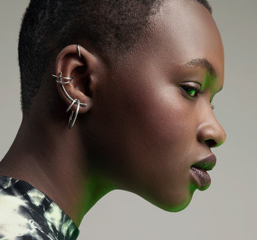 Juego de ear cuffs de plata