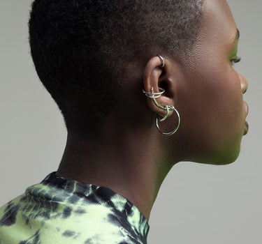 Juego de ear cuffs de plata