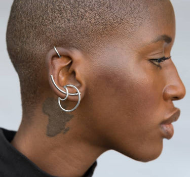 Set de ear cuffs de plata