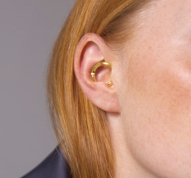 Daith earring in 18K gold finish  