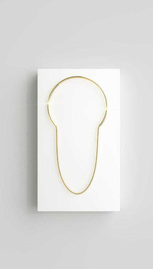 Long necklace in 18K gold finish