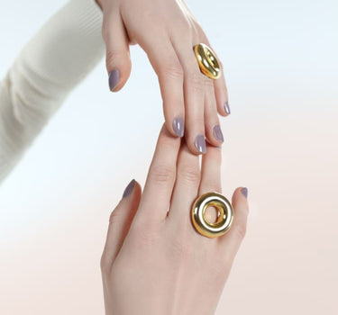 Statement Ring in Gold