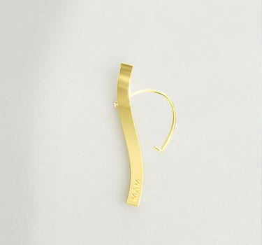 gold bar cuff earring