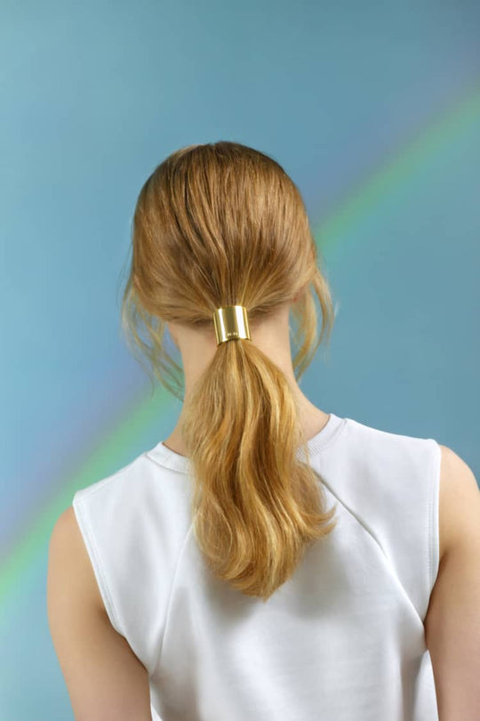 Ponytail Cuff Golden Hair Cuff Hair Holder Statement Jewelry Hair