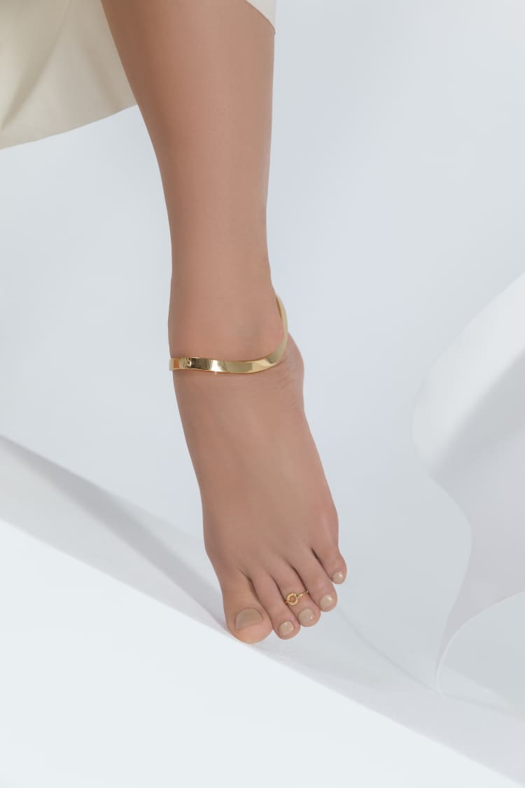 Sterling Silver 925 Confetti Anklet Adjustable Gold Plated Ankle Bracelet  A42 | eBay