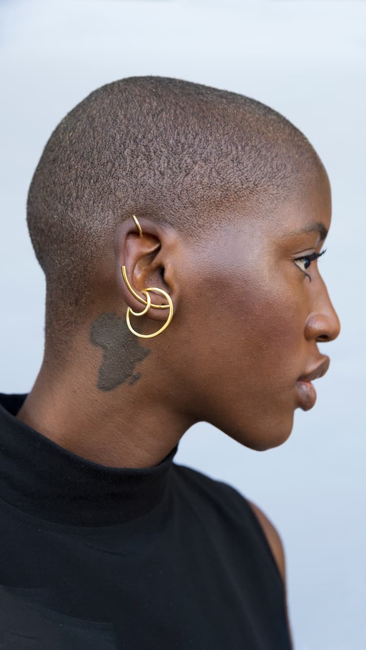 gold-plated silver ear cuff earring