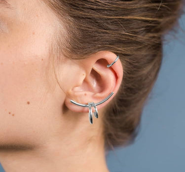 Sustainable silver ear cuff pack 3