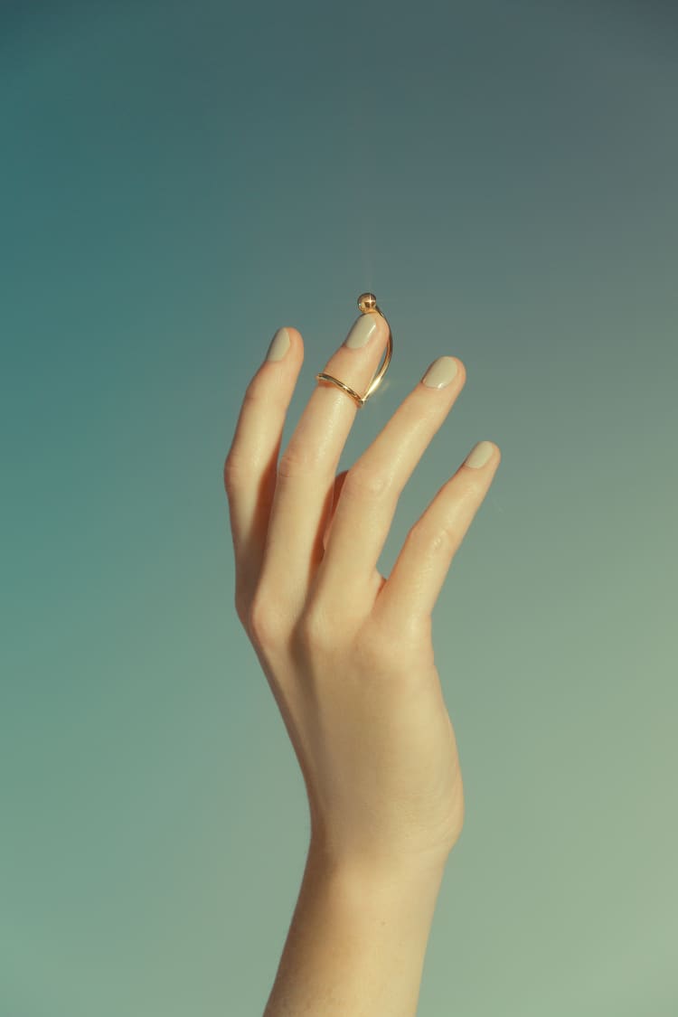 Gold nail ring - MAM