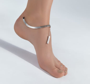 Anklet with chain in sterling silver 