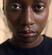 Fake lip or nose ring in 18K gold finish