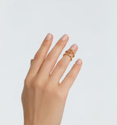 Midi toe ring in 18K gold finish