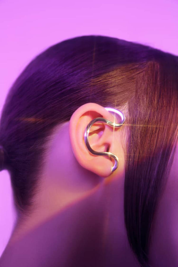 Sterling silver snake ear cuff
