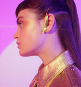 Gold plated ear cuffs with bar