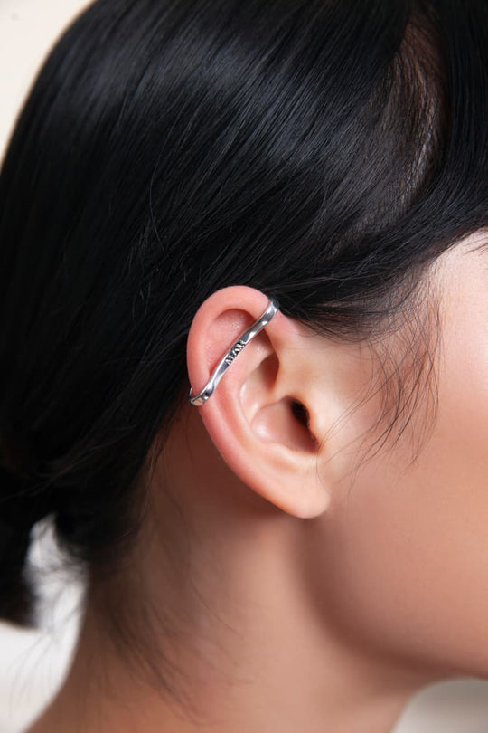Unique silver ear cuff accessory